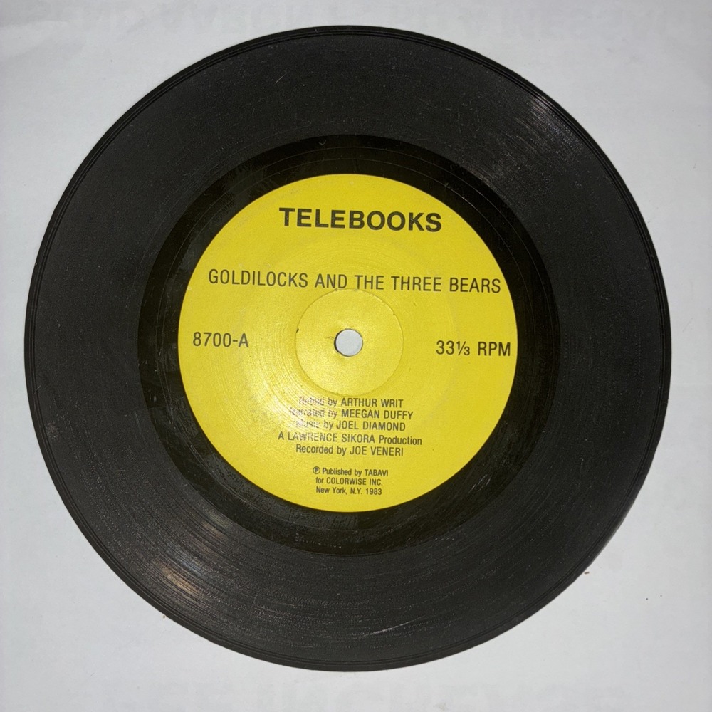 Telerecords Goldilocks And The Three Bears Record 45 RPM 7"